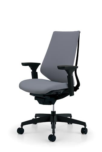 デュオラクッション黒樹脂脚 可動肘Sグレー V