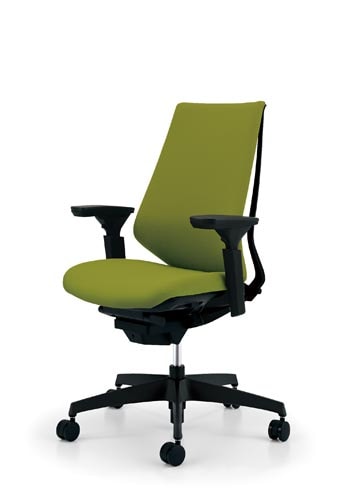 デュオラクッション黒樹脂脚 可動肘LオリーブV