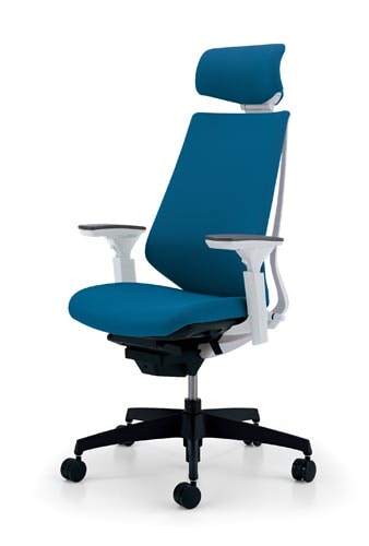 デュオラクッション白樹脂脚 H可動肘ターコイズV