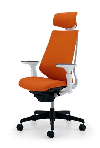 デュオラクッション白樹脂脚 H可動肘タンジェリンV