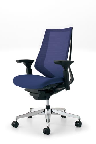 デュオラメッシュ黒アルミ脚 可動肘Dパープル V