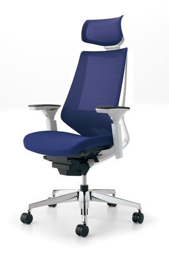 デュオラメッシュ白アルミ脚 Hランバー可動肘7EV