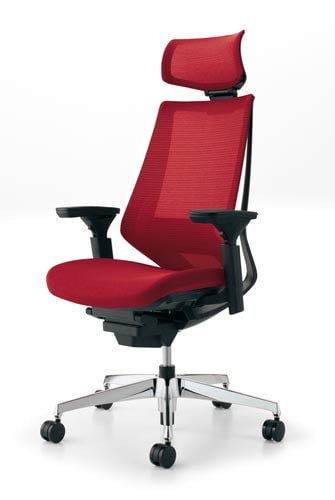 デュオラメッシュ黒アルミ脚 Hランバー可動肘A8V