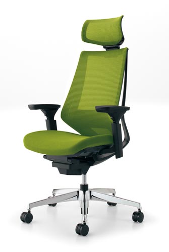 デュオラメッシュ黒アルミ脚 Hランバー可動肘Q4V