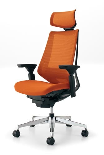 デュオラメッシュ黒アルミ脚 Hランバー可動肘Y4V