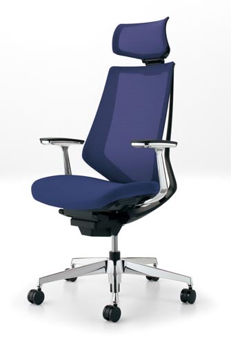 デュオラメッシュ黒アルミ脚 Hアルミ肘DパープルV