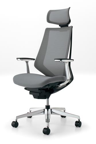 デュオラメッシュ黒アルミ脚 Hアルミ肘SグレーV