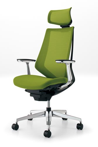 デュオラメッシュ黒アルミ脚 Hアルミ肘LオリーブV