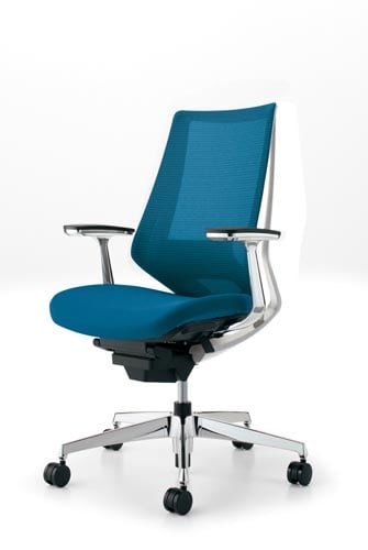 デュオラメッシュ白アルミ脚ランバーアルミ肘T4 W