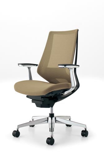 デュオラメッシュ黒アルミ脚ランバーアルミ肘1K W