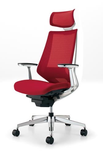 デュオラメッシュ白アルミ脚Hランバーアルミ肘A8W