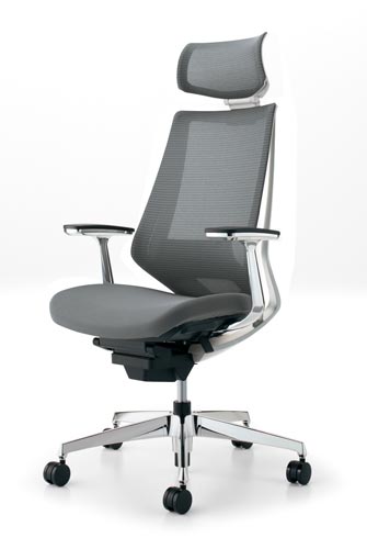 デュオラメッシュ白アルミ脚Hランバーアルミ肘E3W