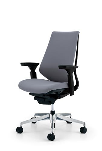 デュオラクッション黒アルミ脚 可動肘Sグレー V