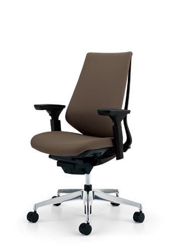 デュオラクッション黒アルミ脚可動肘ダークグレーV