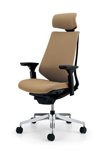 デュオラクッション黒アルミ脚 H可動肘SベージュW