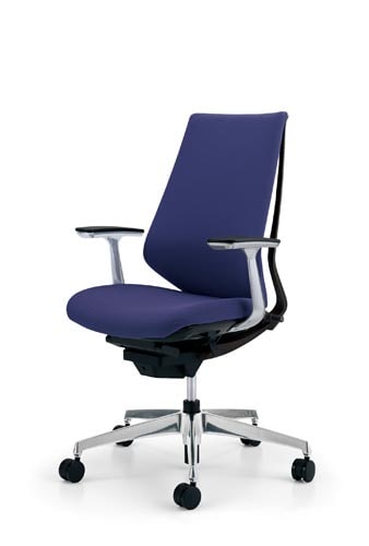 デュオラクッション黒アルミ脚 アルミ肘DパープルV