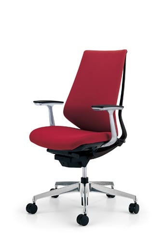 デュオラクッション黒アルミ脚 アルミ肘カーマインV