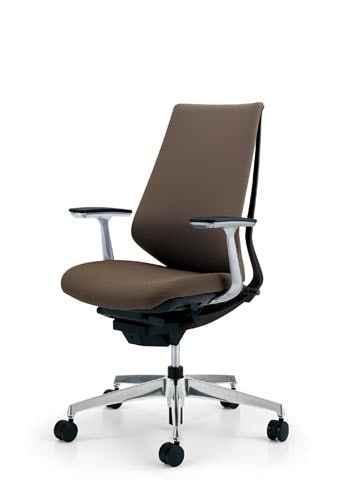 デュオラクッション黒アルミ脚アルミ肘ダークグレーV