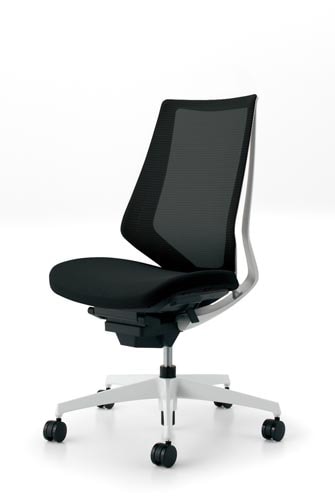 デュオラメッシュ白樹脂C脚 ブラック W