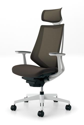 デュオラメッシュ白樹脂C脚 HT肘ダークグレーW