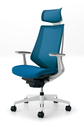 デュオラメッシュ白樹脂C脚 HT肘ターコイズ W