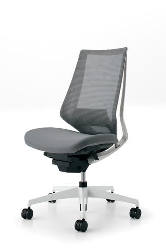 デュオラメッシュ白樹脂C脚 ランバー Sグレー W