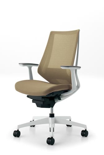 デュオラメッシュ白樹脂C脚ランバーT肘SベージュW