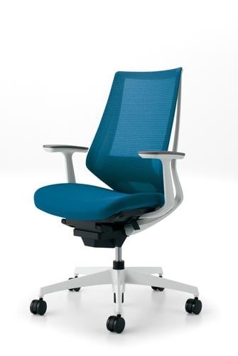 デュオラメッシュ白樹脂C脚ランバーT肘ターコイズW