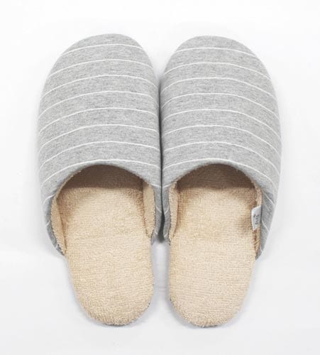 Ag+スリッパソフティ2 Mサイズ ボーダーグレー