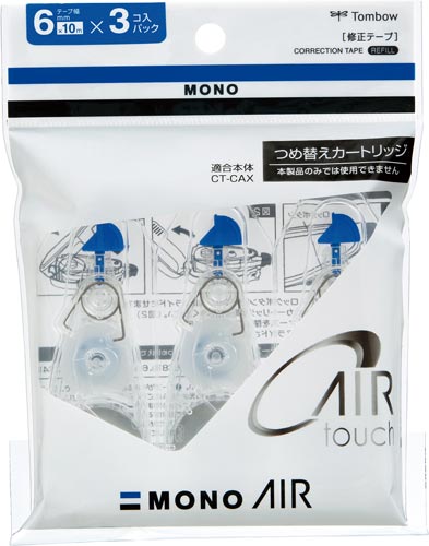 修正テープモノエアーカートリッジ6mm3個×4
