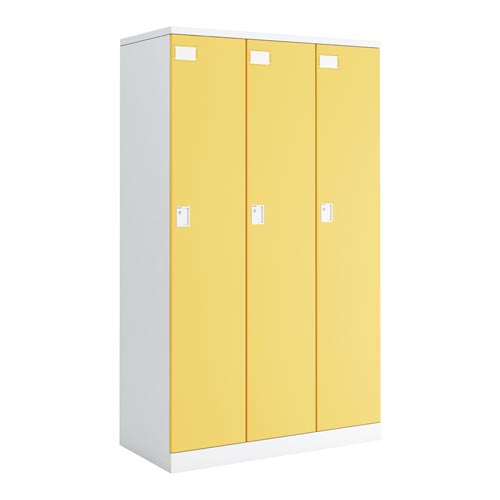 シーフォート 3人用 扉幅35本体白 イエロー