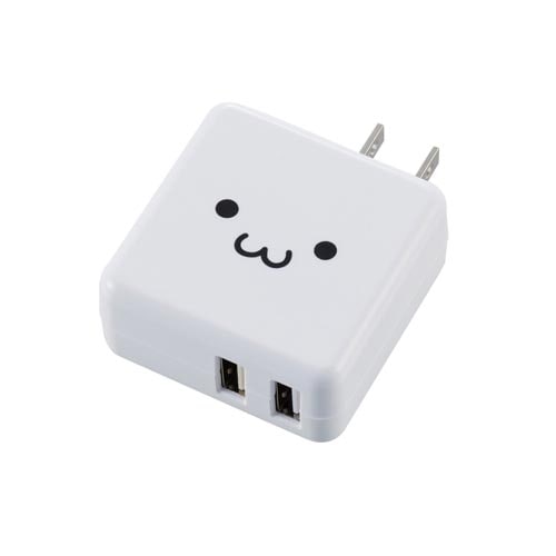 AC充電器 3.6A A2ポート 白顔