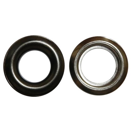 片面ハトメ #25 黒ニッケル