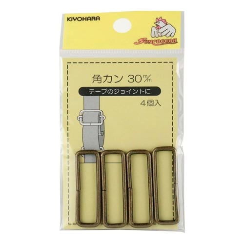 角カン 30mm アンティックゴールド