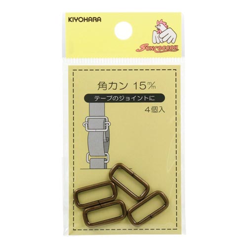 角カン 15mm アンティックゴールド