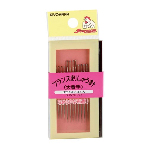 フランス刺繍針セット 太番手