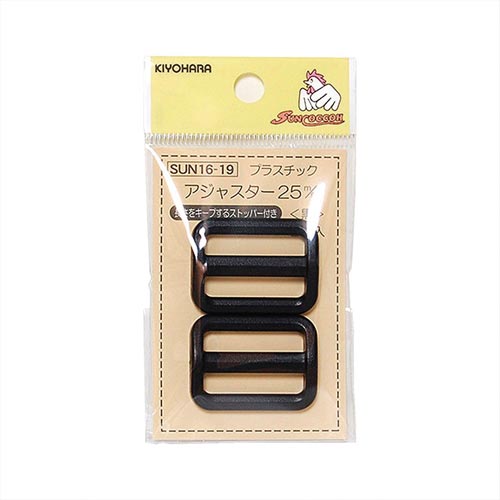 プラスチックアジャスター 25mm 黒