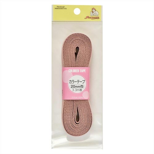 カラーテープ 20mm ナチュラルピンク