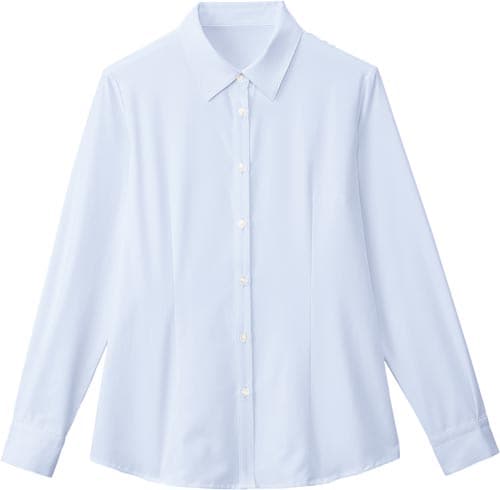 長袖ブラウス FB75577サックス19号