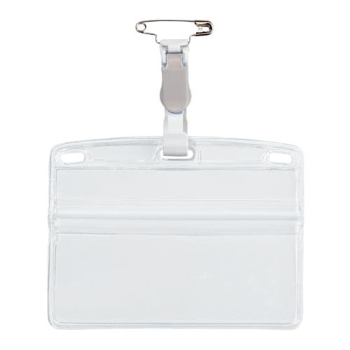 名札 ソフトケース タッグ名札 名刺サイズ 灰