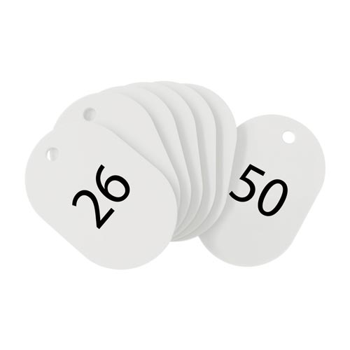 番号札 小 白 25枚 26−50番×3