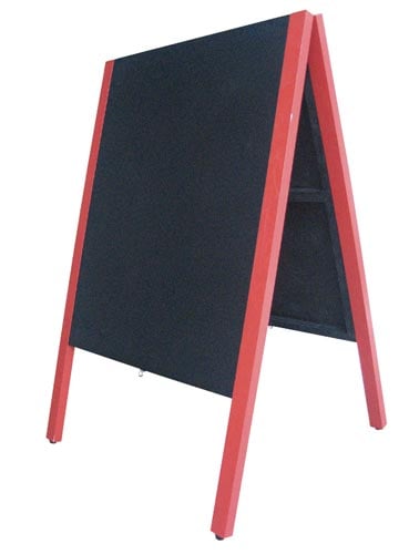 黒板 赤枠スタンド マーカー・チョーク兼用