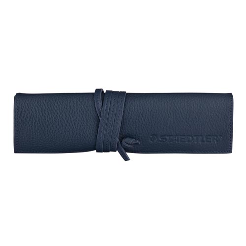 ペンケース 革製 レザーペンケース 紺