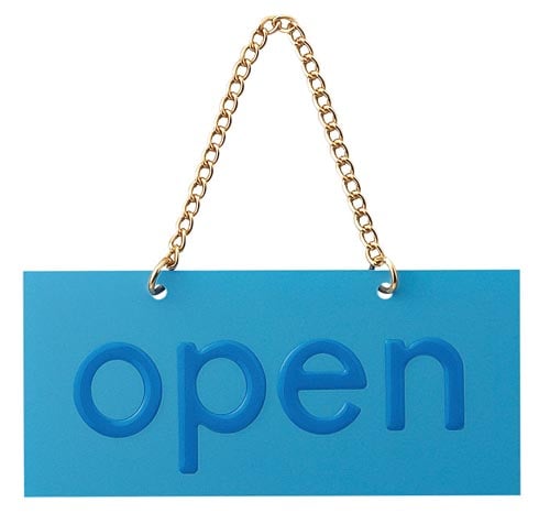 サインプレート OPEN−CLOSED 青