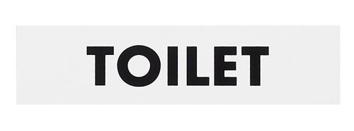 サインプレート TOILET 片面マット白×4