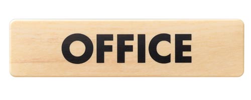 サインプレート OFFICE 木目×3