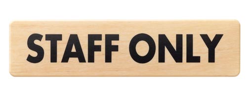 サインプレート STAFF ONLY 木目×3