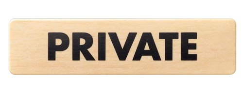 サインプレート PRIVATE 木目×3