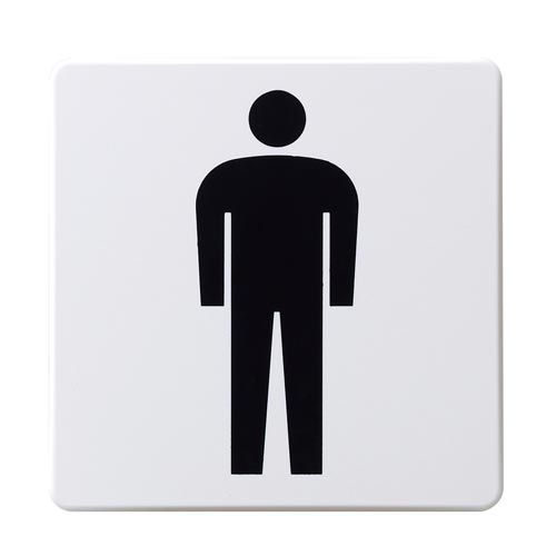 サインプレート 白 男マーク黒×5