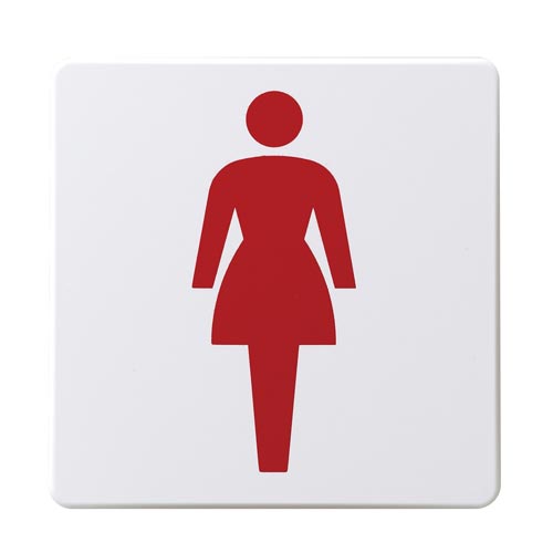 サインプレート 白 女マーク赤×5